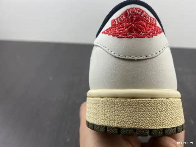 Rep Kickmax Olive Jordan Scott Low Travis Air x 1 WMNS DZ4137-106 OG 0513